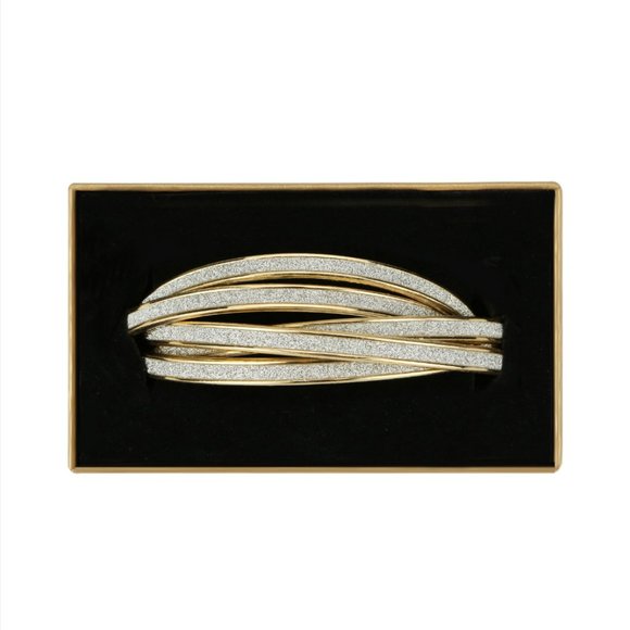 Monet Jewelry Bangle Bracelet 5pc Set ( Intertwined - Picture 1 of 6